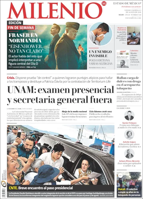 Portada de Milenio Edo de Mexico del 2026-08-01