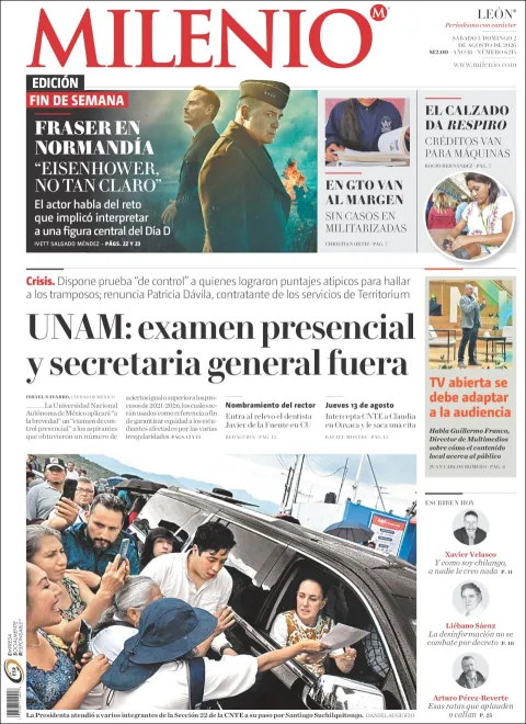 Portada de Milenio Leon del 2026-08-01