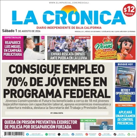 Portada de La Cronica del 2026-08-01