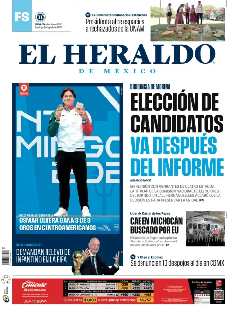 Portada de El Heraldo de Mexico del 2026-08-02