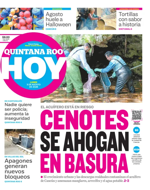 Portada de Quintana Roo Hoy (portada) del 2026-08-03