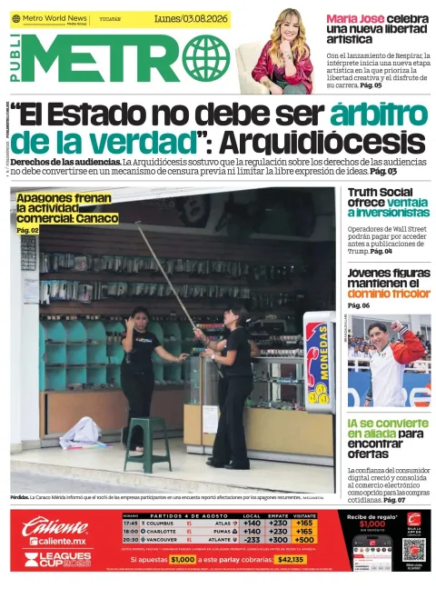 Portada de Publimetro Merida del 2026-08-03