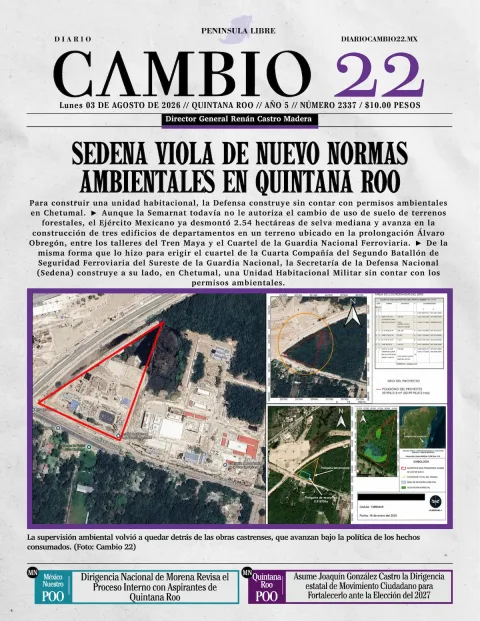Portada de Diario Cambio 22 (portada) del 2026-08-03