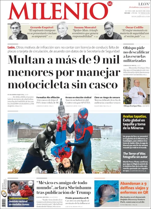 Portada de Milenio Leon del 2026-08-03