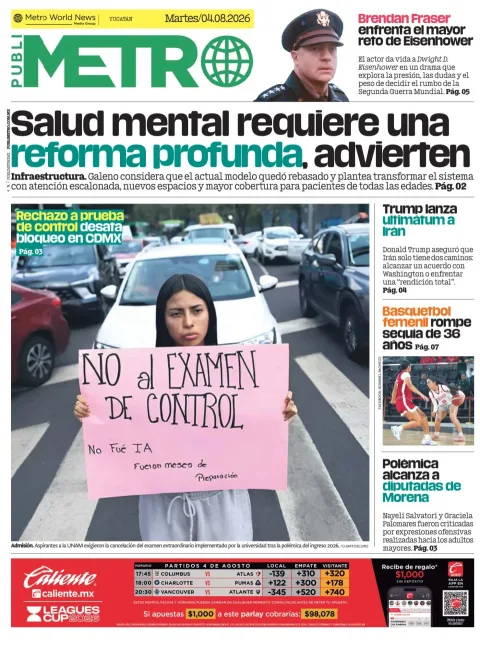 Portada de Publimetro Merida del 2026-08-04