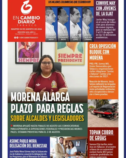 Portada de En Cambio - Tabasco (portada) del 2026-08-04