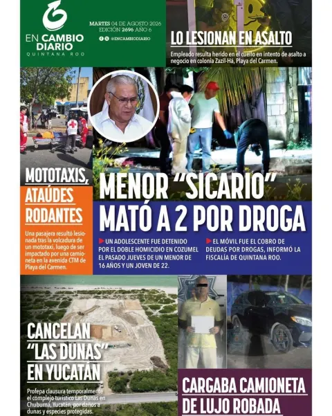 Portada de En Cambio - Quintana Roo (contraportada) del 2026-08-04