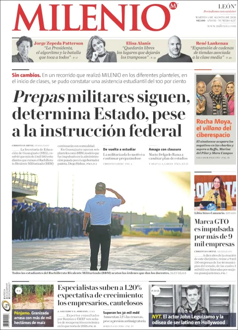 Portada de Milenio Leon del 2026-08-04