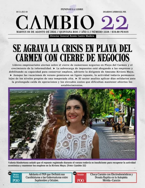 Portada de Diario Cambio 22 (contraportada) del 2026-08-04