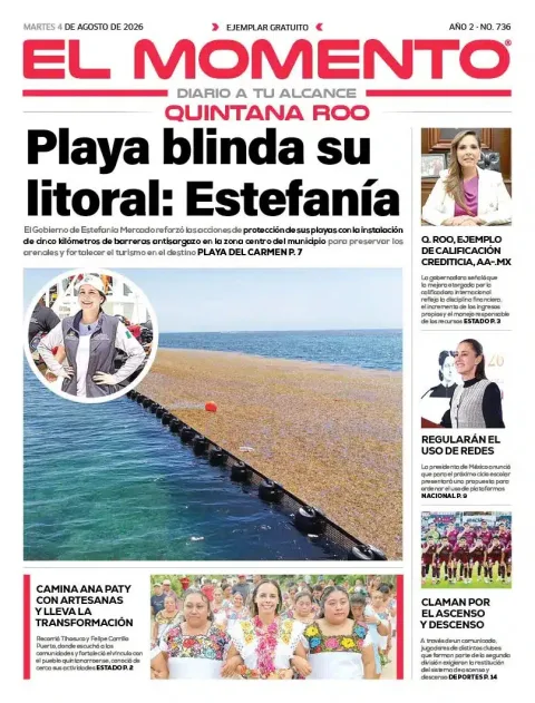 Portada de El Momento Quintana Roo del 2026-08-04