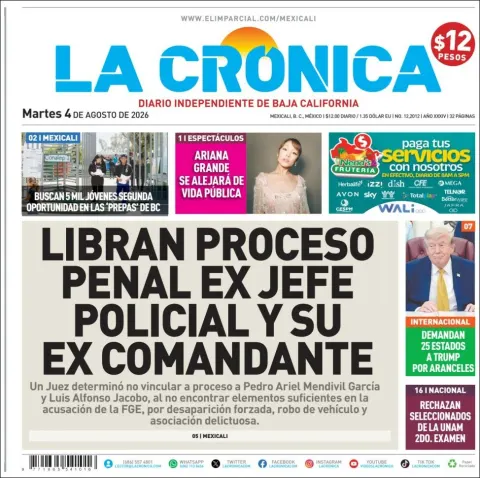 Portada de La Cronica del 2026-08-04