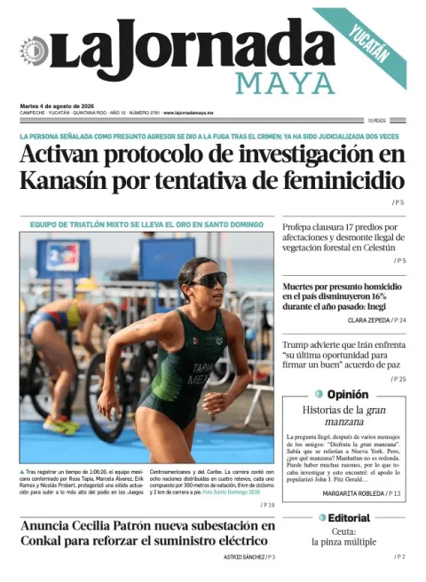 Portada de La Jornada Maya Yucatán del 2026-08-04