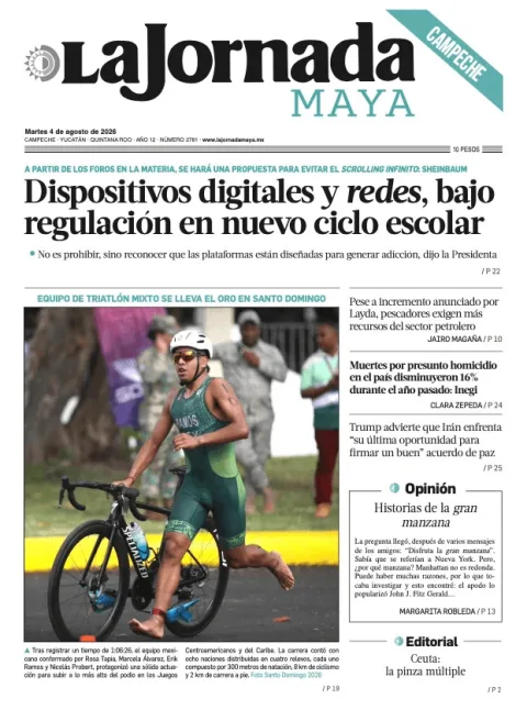 Portada de La Jornada Maya Campeche del 2026-08-04