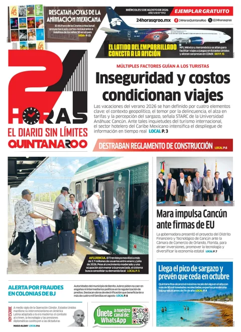 Portada de 24 Horas Quintana Roo del 2026-08-05