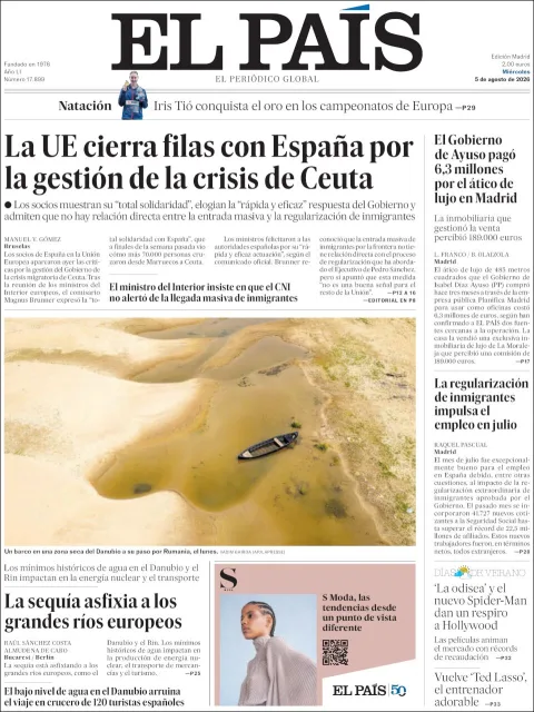 Portada de El Pais del 2026-08-05