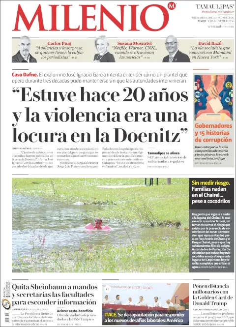 Portada de Milenio Tamaulipas del 2026-08-05