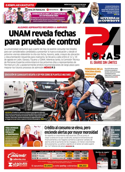 Portada de 24 Horas del 2026-08-05