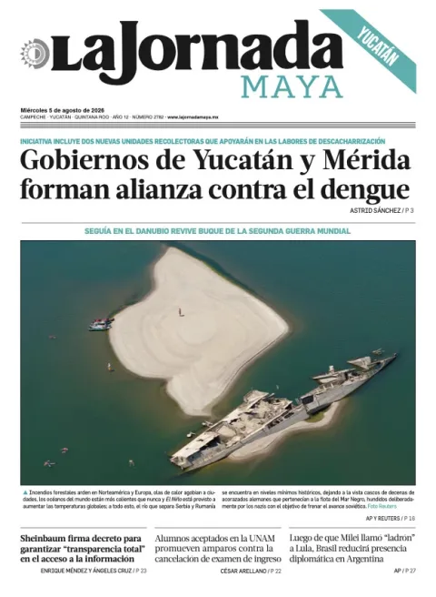 Portada de La Jornada Maya Yucatán del 2026-08-05