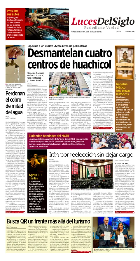 Portada de Luces del Siglo del 2026-08-05