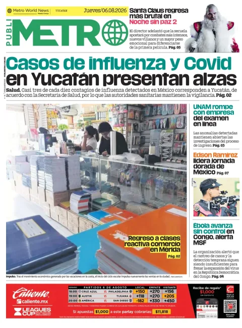 Portada de Publimetro Merida del 2026-08-06