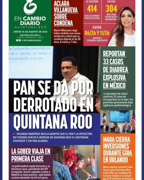 Portada de En Cambio - Quintana Roo (portada) del 2026-08-06