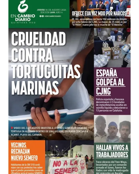 Portada de En Cambio - Quintana Roo (contraportada) del 2026-08-06