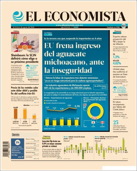 Portada de El Economista del 2026-08-06