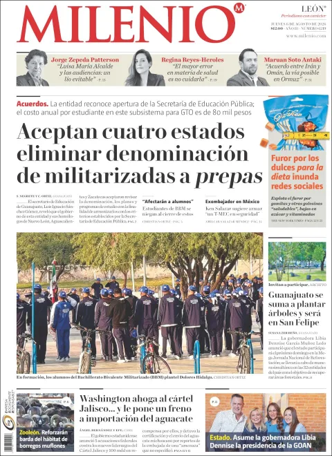 Portada de Milenio Leon del 2026-08-06