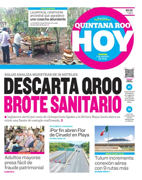 Portada de Quintana Roo Hoy (portada) del 2026-08-07