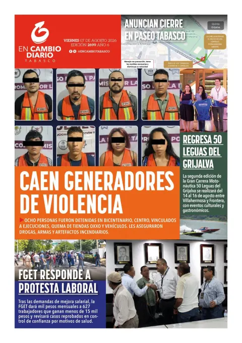 Portada de En Cambio - Tabasco (portada) del 2026-08-07
