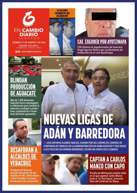 Portada de En Cambio - Tabasco (contraportada) del 2026-08-07