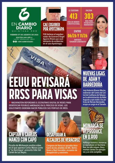 Portada de En Cambio - Quintana Roo (contraportada) del 2026-08-07