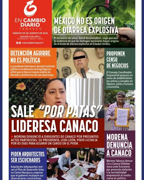Portada de En Cambio - Tabasco (portada) del 2026-08-08