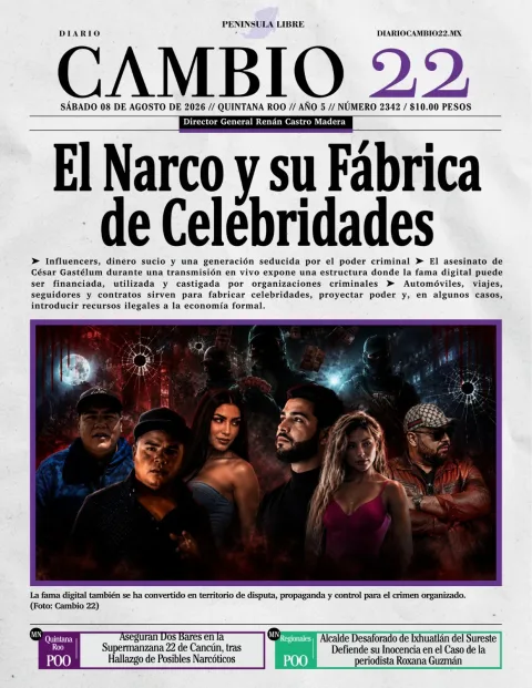 Portada de Diario Cambio 22 (contraportada) del 2026-08-08