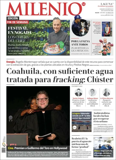 Portada de Milenio Laguna del 2026-08-08