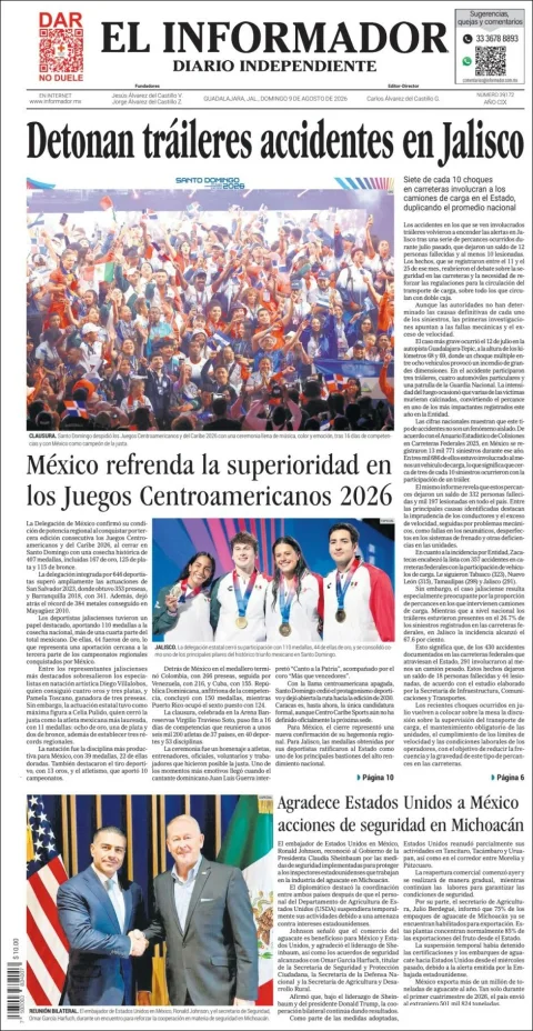 Portada de El Informador del 2026-08-09
