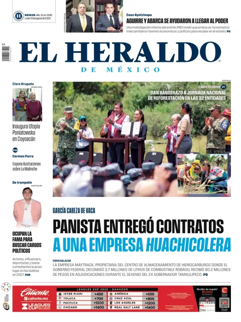 Portada de El Heraldo de Mexico del 2026-08-10