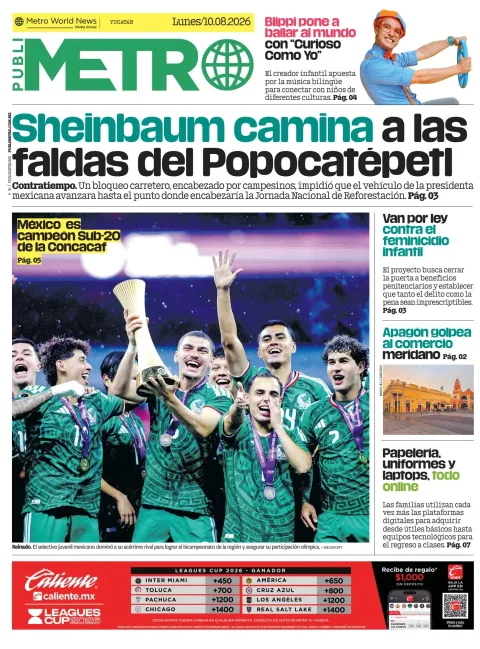 Portada de Publimetro Merida del 2026-08-10