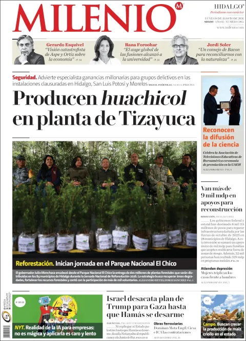 Portada de Milenio Hidalgo del 2026-08-10