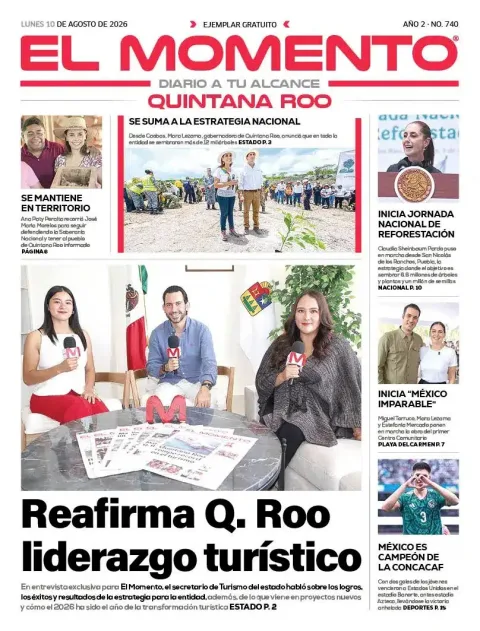 Portada de El Momento Quintana Roo del 2026-08-10