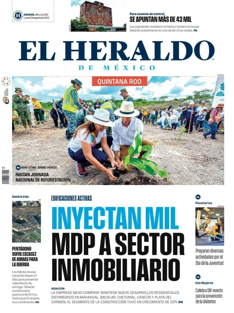 Portada de El Heraldo de Mexico - Quintana Roo del 2026-08-10