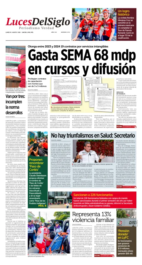 Portada de Luces del Siglo del 2026-08-10