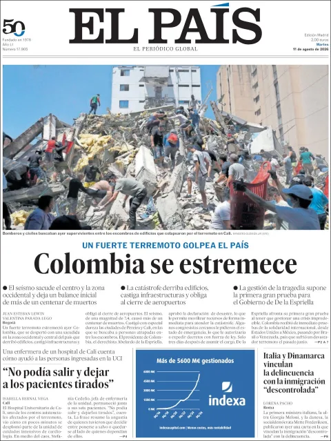 Portada de El Pais del 2026-08-11