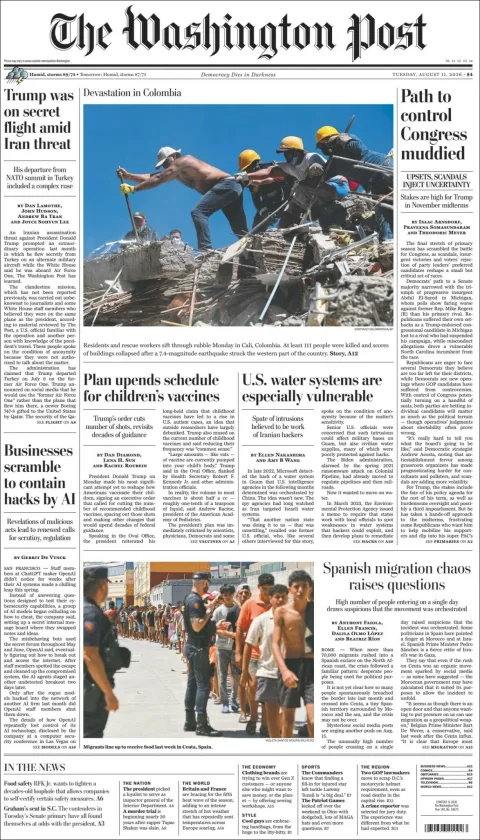 Portada de The Washington Post del 2026-08-11