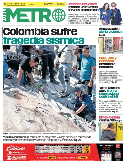 Portada de Publimetro Merida del 2026-08-11
