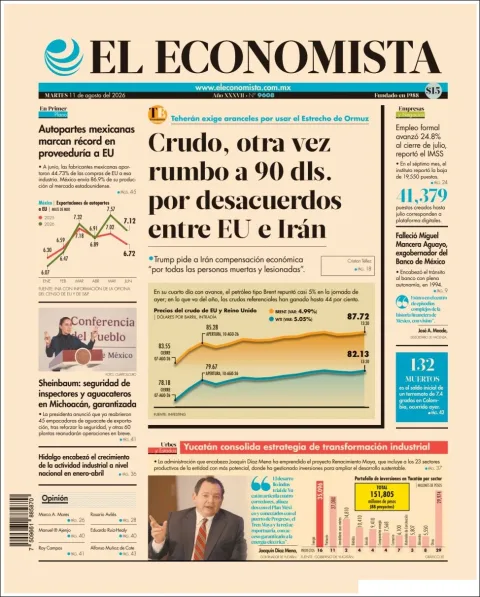Portada de El Economista del 2026-08-11