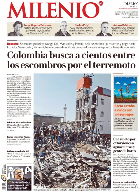 Portada de Milenio del 2026-08-11