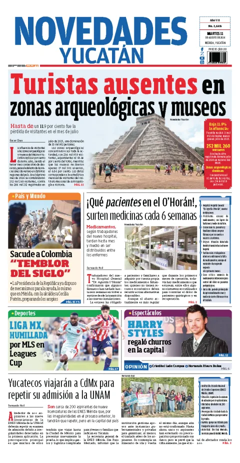 Portada de Novedades Yucatan del 2026-08-11