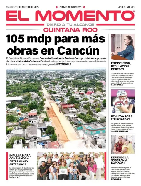 Portada de El Momento Quintana Roo del 2026-08-11