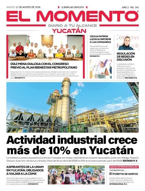 Portada de El Momento Yucatan del 2026-08-11